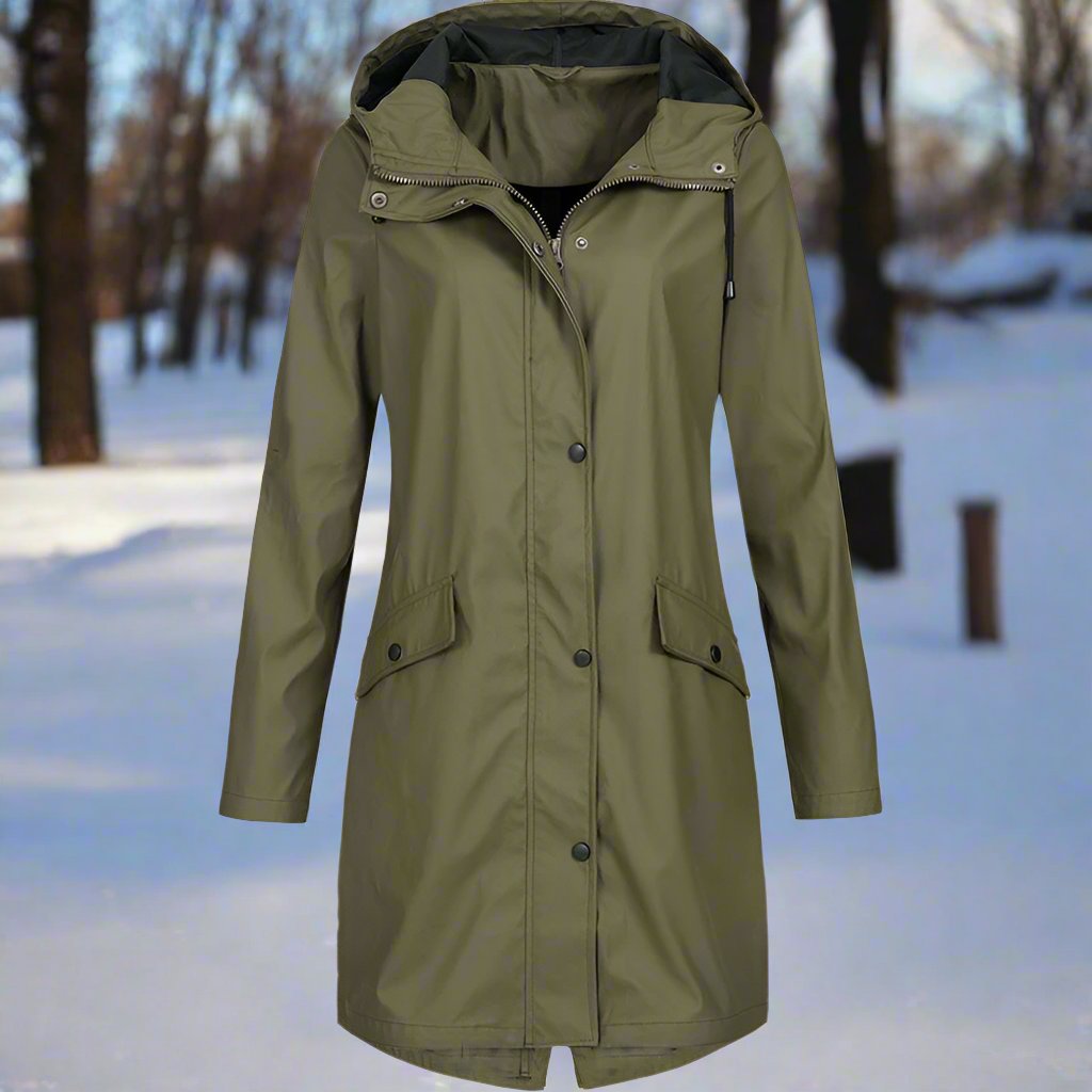 Drune | Hooded Rain Jacket Casual Fit Mid Thigh Weatherproof 1