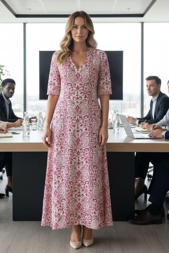 Eleanor | Boho-Maxikleid mit Aquarellblumenmuster 5