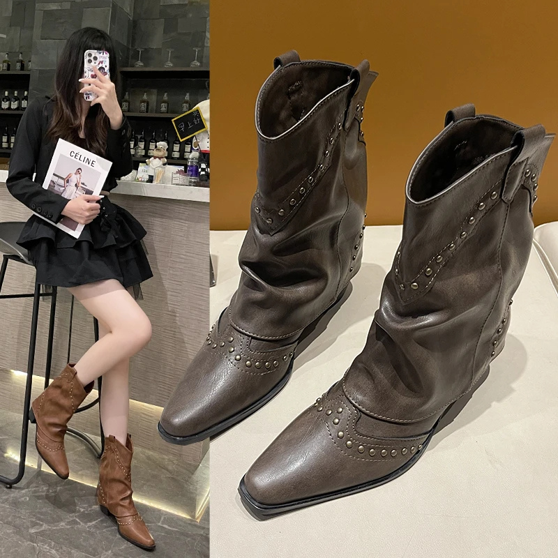 Elena | Auffällige und stylische Westernstiefel mit Nieten 3