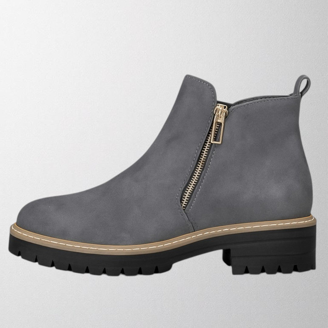 Elizabeth | Bequeme und elegante Stiefeletten mit runder Zehenpartie und seitlichem Reißverschluss 1