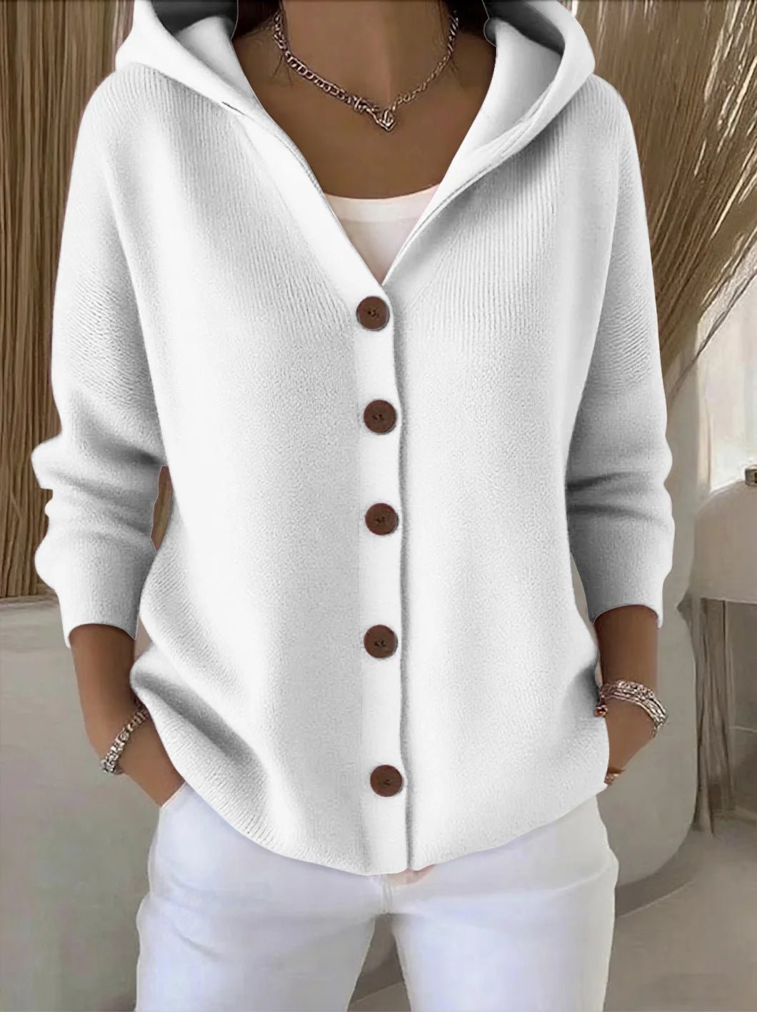 Elizabeth | Weicher und bequemer Kapuzenstrickcardigan 4