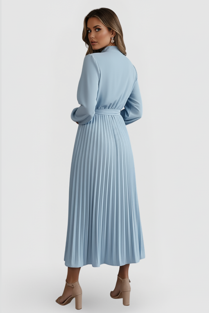 Elowen | Elegantes, Plissiertes Damen Midikleid – Festliche Kleider für Besondere Anlässe 3