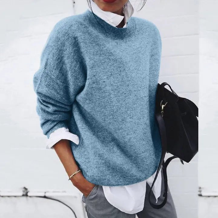 Emily | Damen-Pullover mit Rundhalsausschnitt und lockerer Passform aus Kaschmirmischung 1