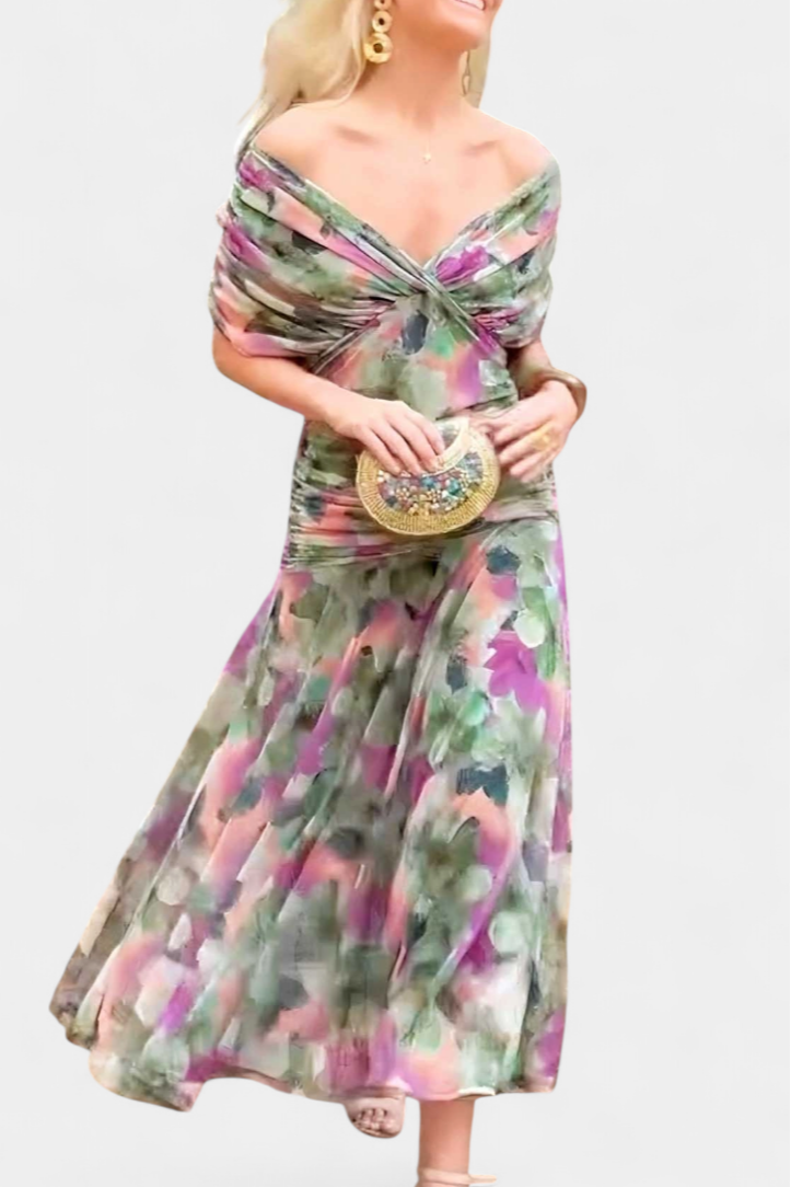 Eryzziah | Elegantes Blumendruck Kleid für Hochzeitsgast – Festliche Kleider Damen 8