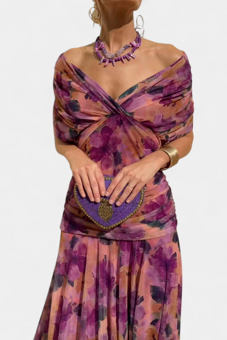 Eryzziah | Elegantes Blumendruck Kleid für Hochzeitsgast – Festliche Kleider Damen 9