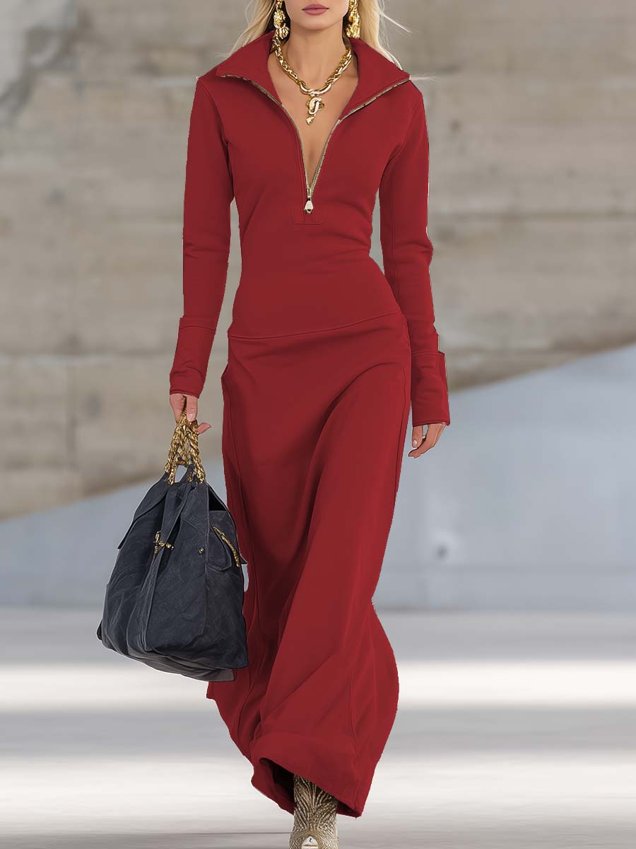 Evelyn | Bequemes Maxikleid Langarm für Damen – Stylisch & Vielseitig 2