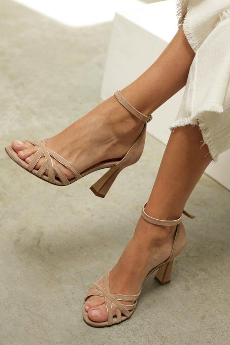 Evelyn | Elegante Damen Sandalen mit Blockabsatz und verstellbarem Knöchelriemen für stilvolle Sommerschuhe 0