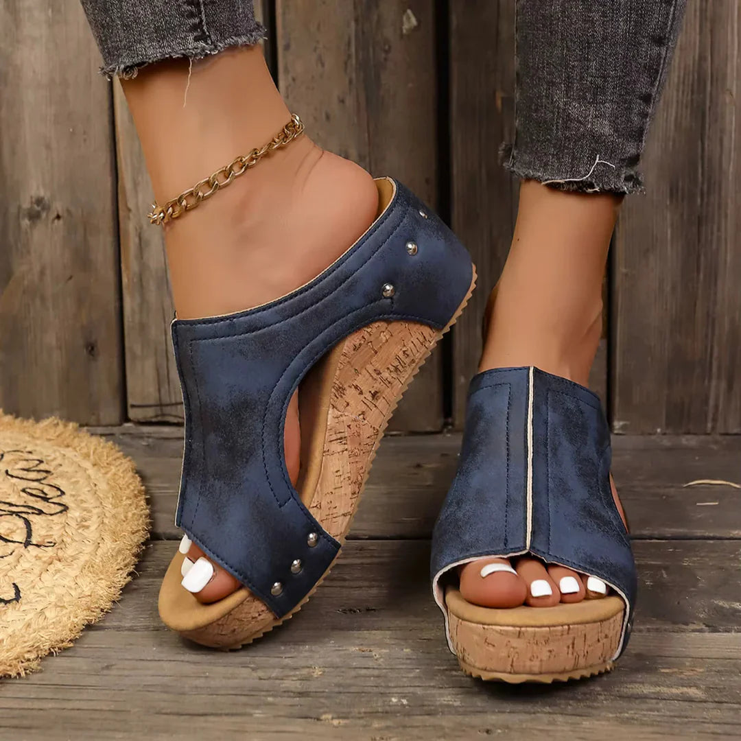Felicity | Stilvolle, Bequeme & Glamouröse Damen Keilsandaletten aus Kork 2