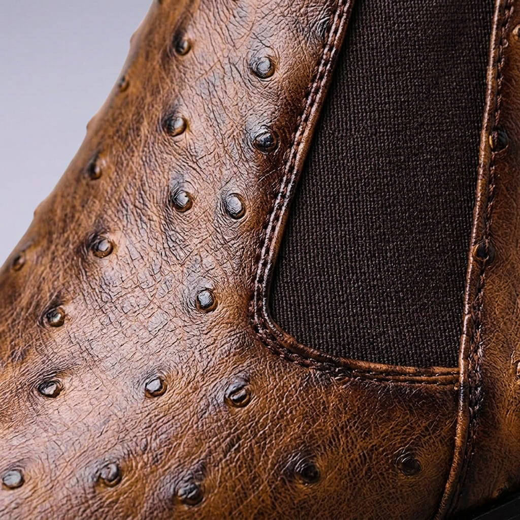 Felix | Stiefel aus luxuriösem Leder mit Straußenmuster und hochwertigen Texturen 4