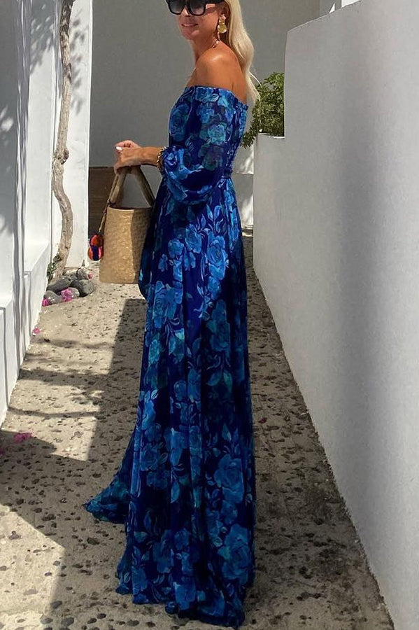 Gina | Maxikleid Festlich Sommer Blumendruck Elegante Maxi-Silhouette 2