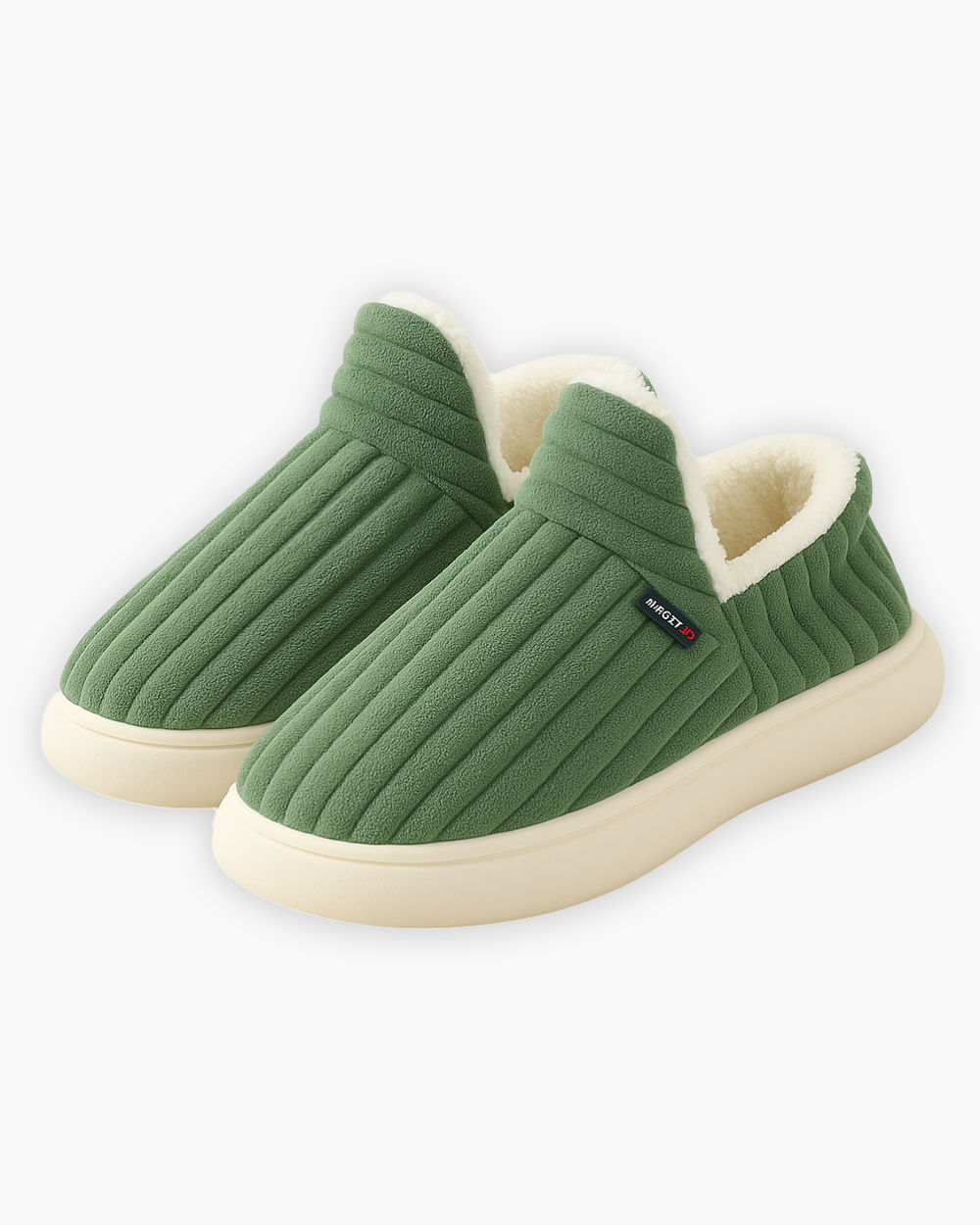 Gefütterte Hausschuhe mit rutschfester Sohle