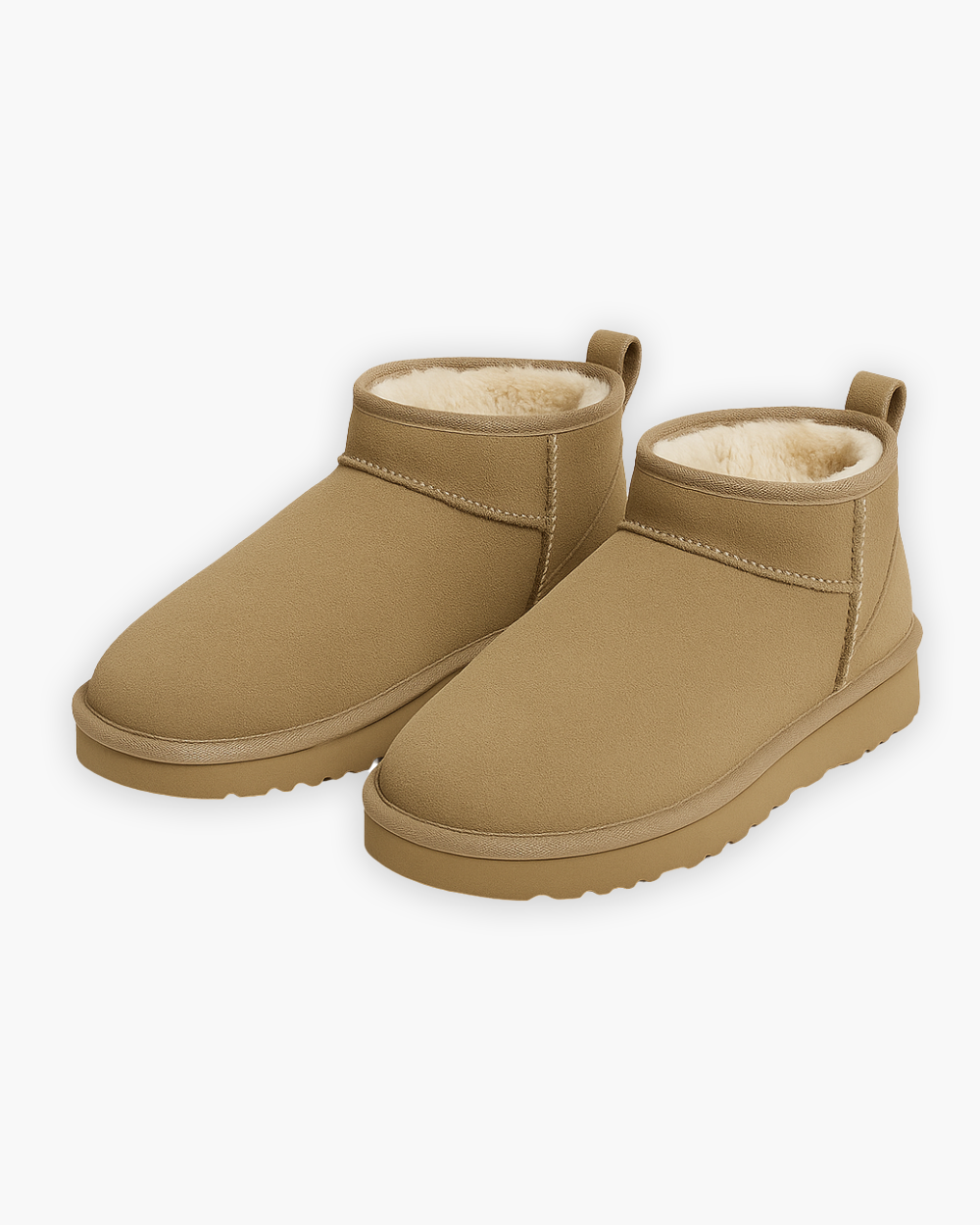 Gefütterte Stiefeletten mit flacher Sohle