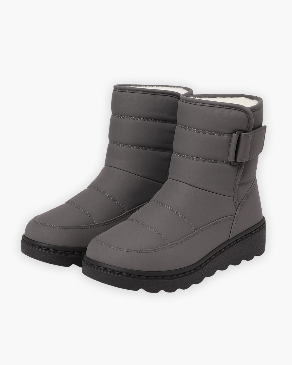 Gefütterte Winterstiefel mit Profilsohle
