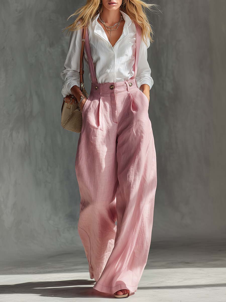 Gwendolyn | Bequeme, Stilvolle & Zeitlose Damen-Latzhose mit weitem Bein 0