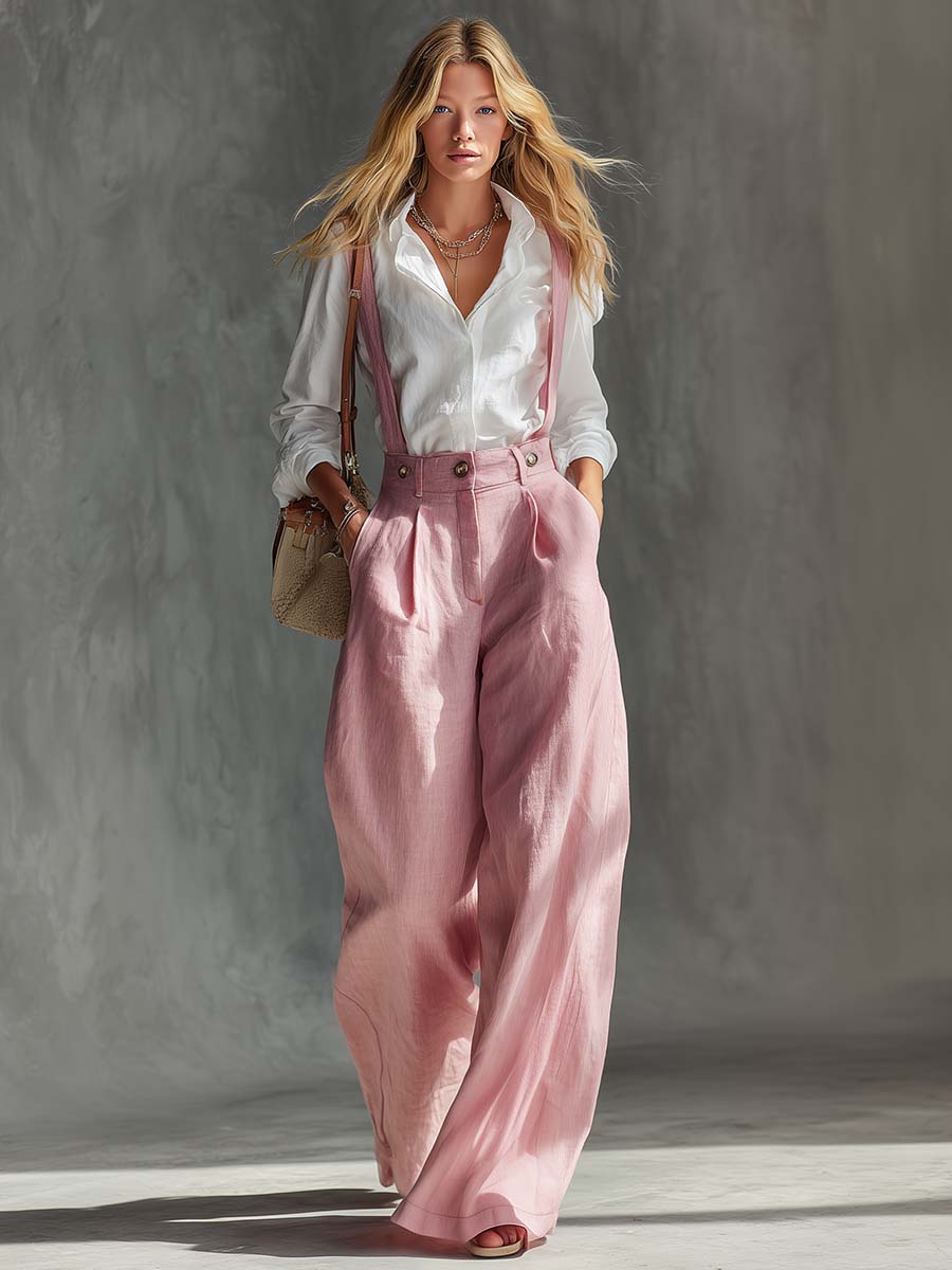 Gwendolyn | Bequeme, Stilvolle & Zeitlose Damen-Latzhose mit weitem Bein 2