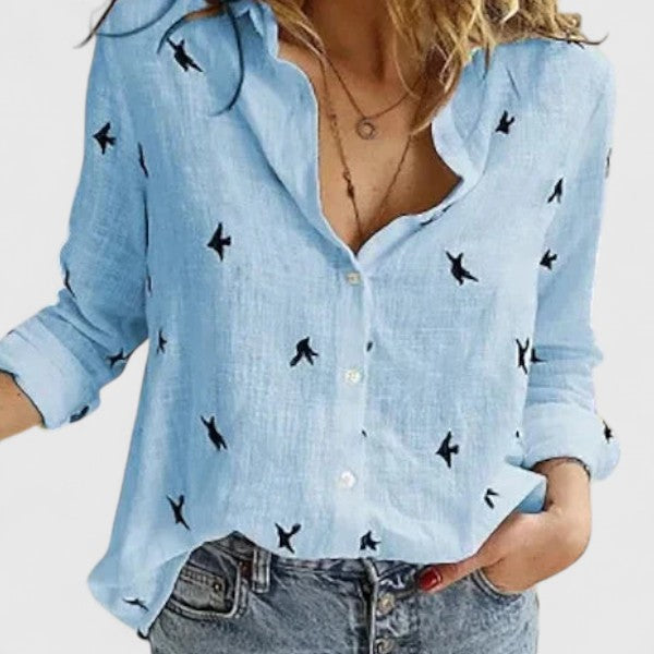 Hana | Leinen Button-Down Hemd Damen Elegant Lässig Fit 11