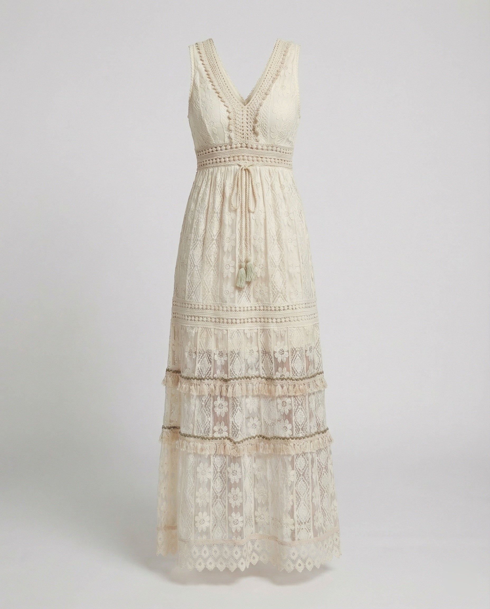 Harmonia | Anmutiges, Bequemes Boho-Damenkleid aus Spitze für den Sommer 2