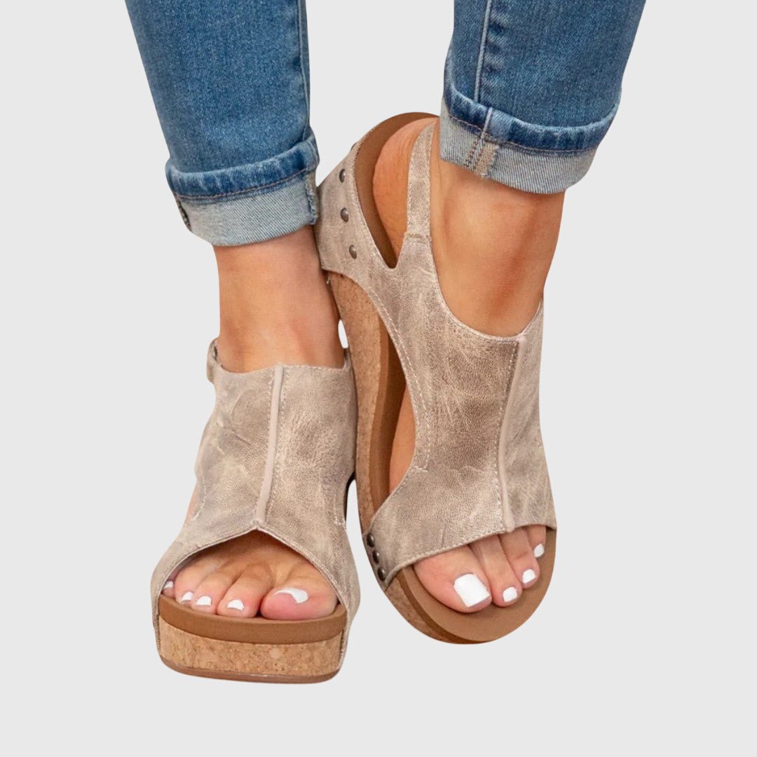 Hazel | Orthopädische Komfort-Sandalen mit Korkkeilsohle 3