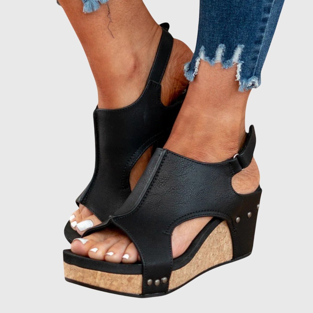 Hazel | Orthopädische Komfort-Sandalen mit Korkkeilsohle 7