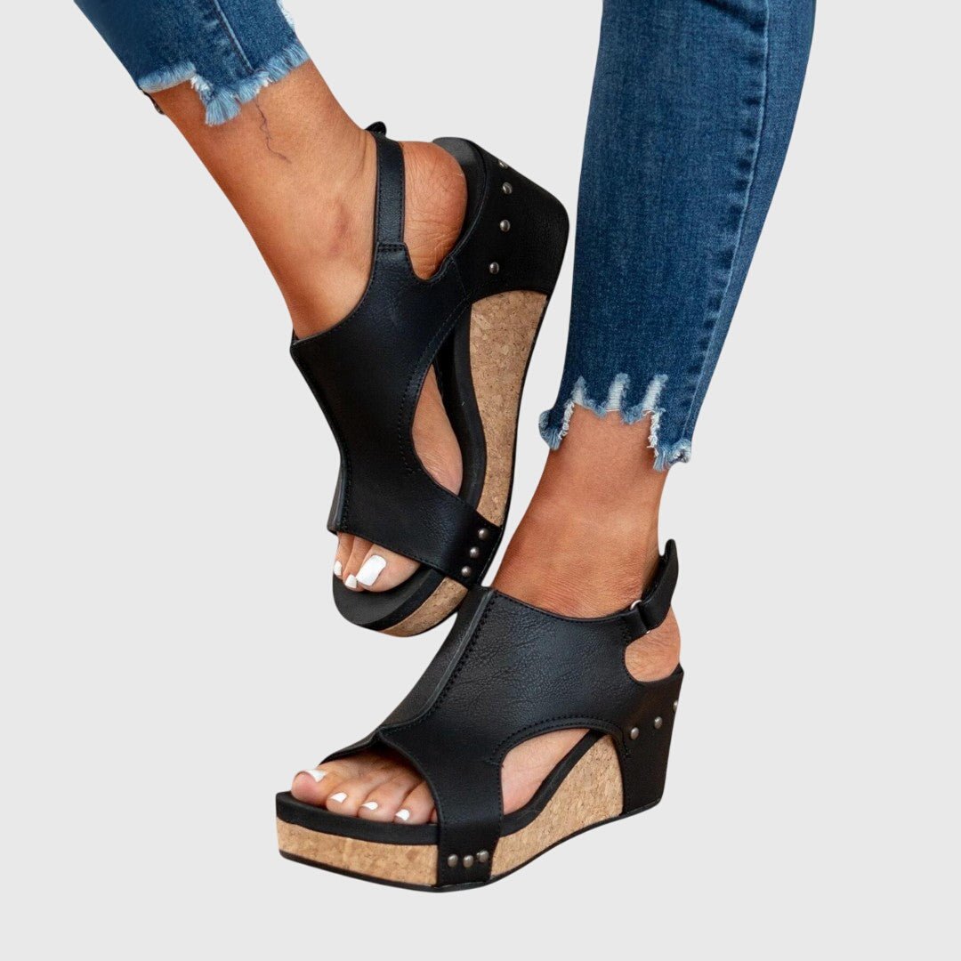 Hazel | Orthopädische Komfort-Sandalen mit Korkkeilsohle 8