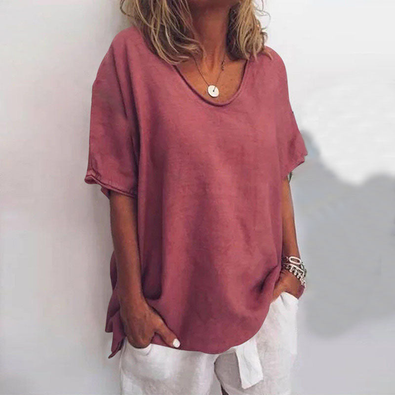 Hela | Lässiges, Bequemes & Zeitloses Damen Rundhals-Shirt 3
