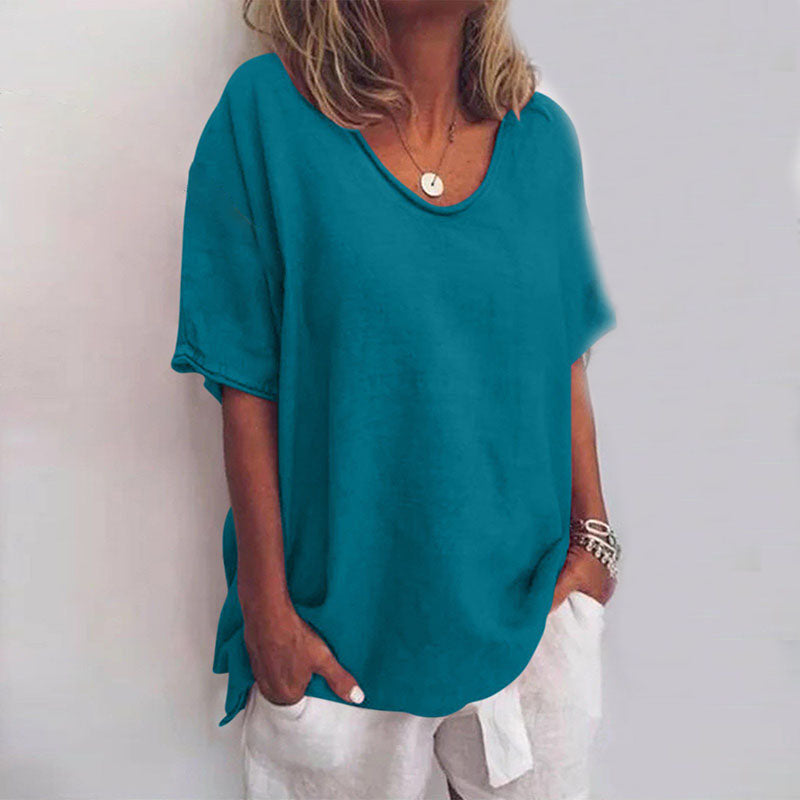 Hela | Lässiges, Bequemes & Zeitloses Damen Rundhals-Shirt 4