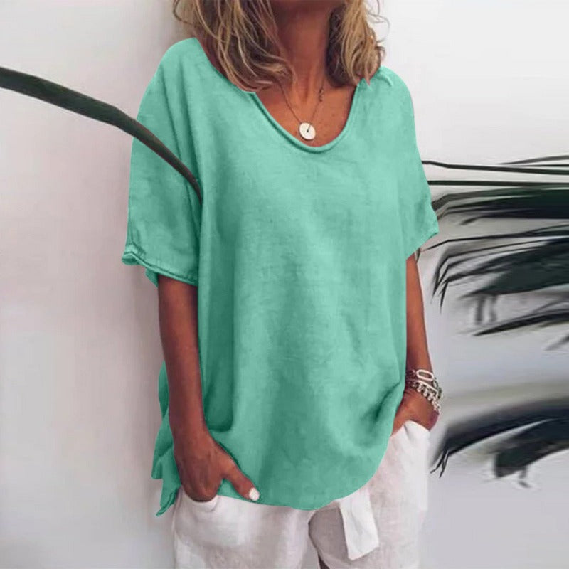 Hela | Lässiges, Bequemes & Zeitloses Damen Rundhals-Shirt 5