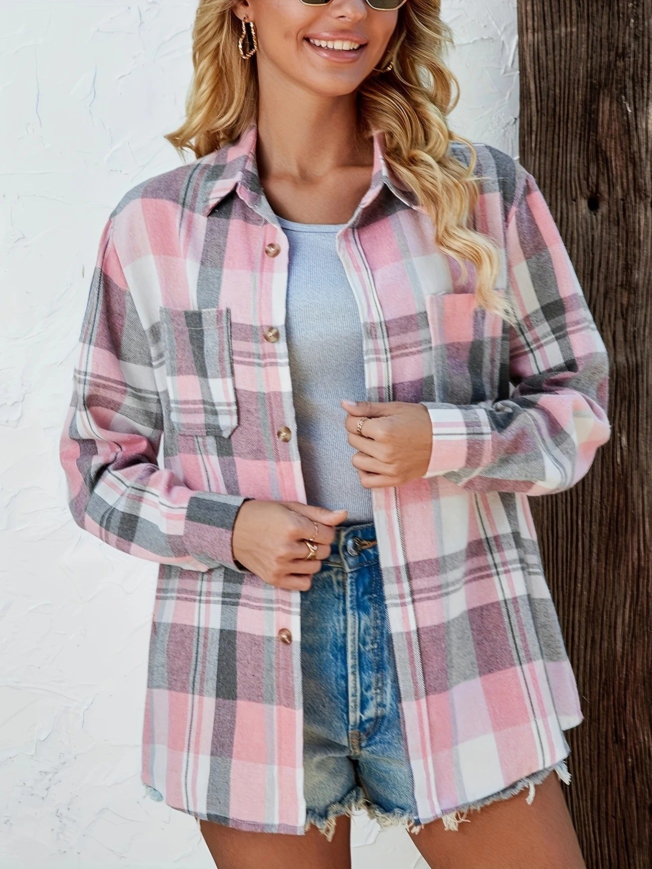 Hera | Lässiges, Weiches Damen Hemd Kariert aus Flanell – Langärmlig & Übergrößig 2