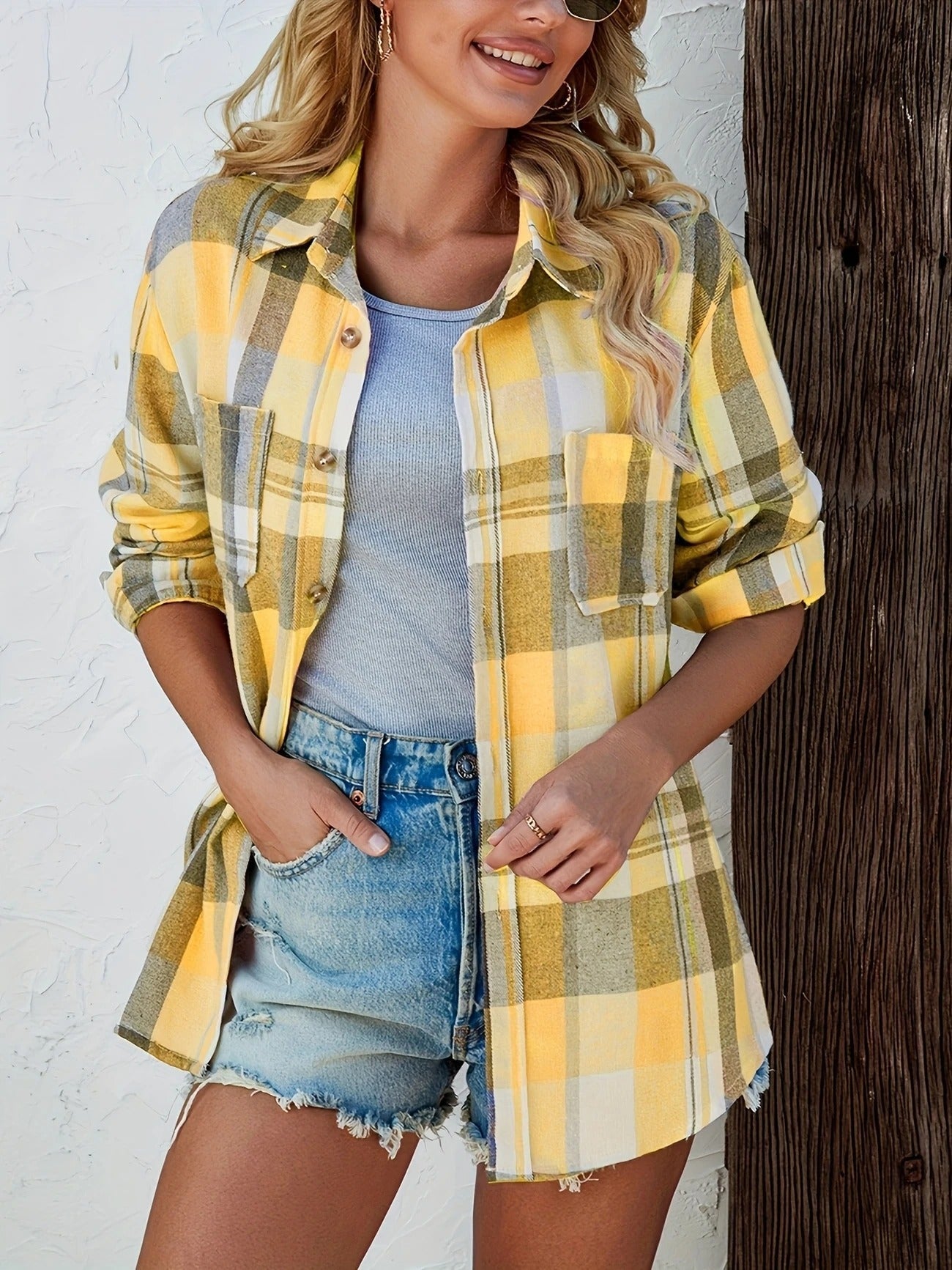 Hera | Lässiges, Weiches Damen Hemd Kariert aus Flanell – Langärmlig & Übergrößig 8