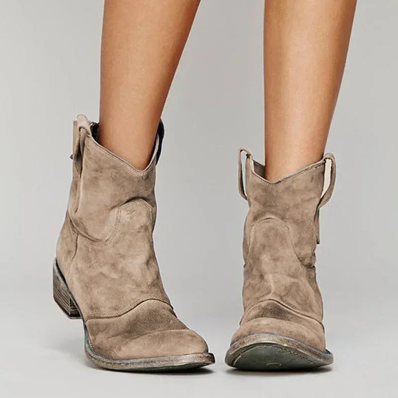Hilda | Elegante Vintage Damenstiefelette – Flach, Schwarz & Komfortabel 4