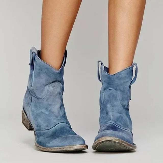 Hilda | Elegante Vintage Damenstiefelette – Flach, Schwarz & Komfortabel 6