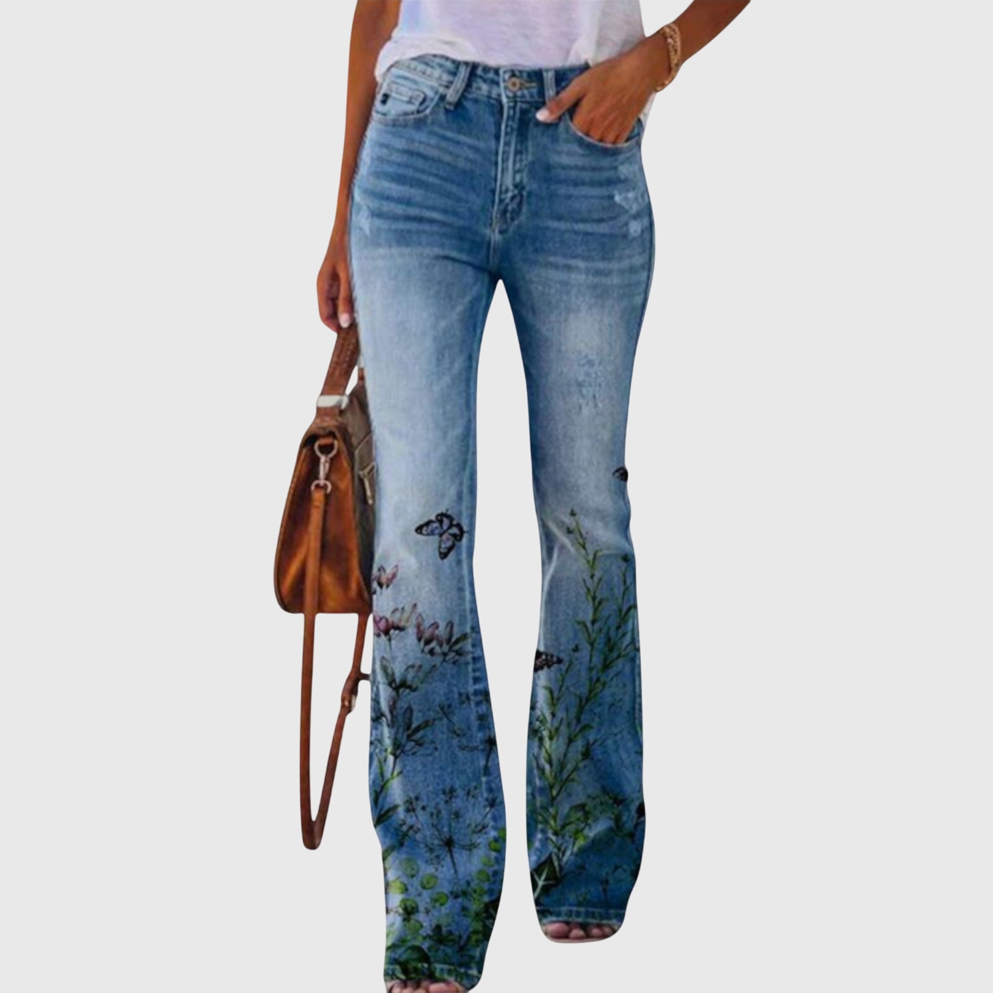 Iris | Elegante, Weite & Blumenmuster Damenhose 2