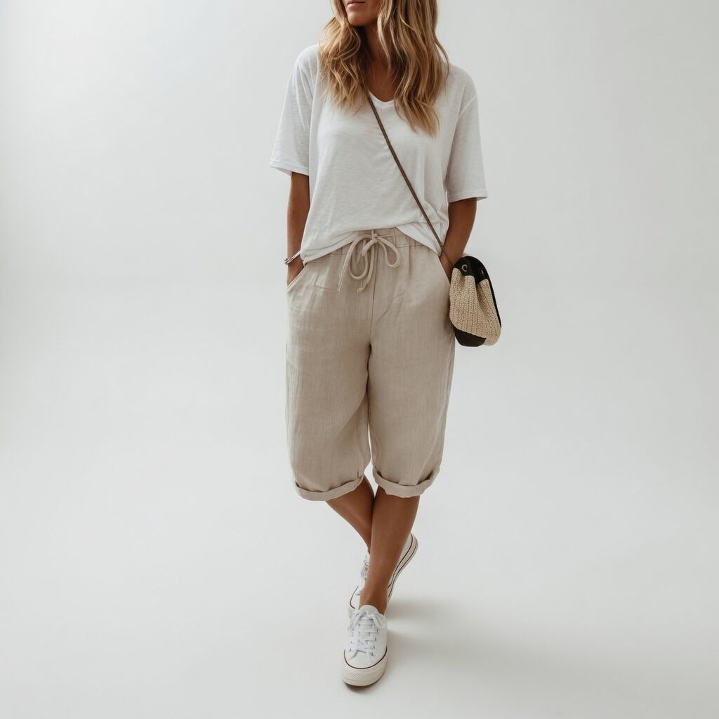 Ivarael | Atmungsaktive, Bequeme & Knielange Bermuda Shorts für Damen 0