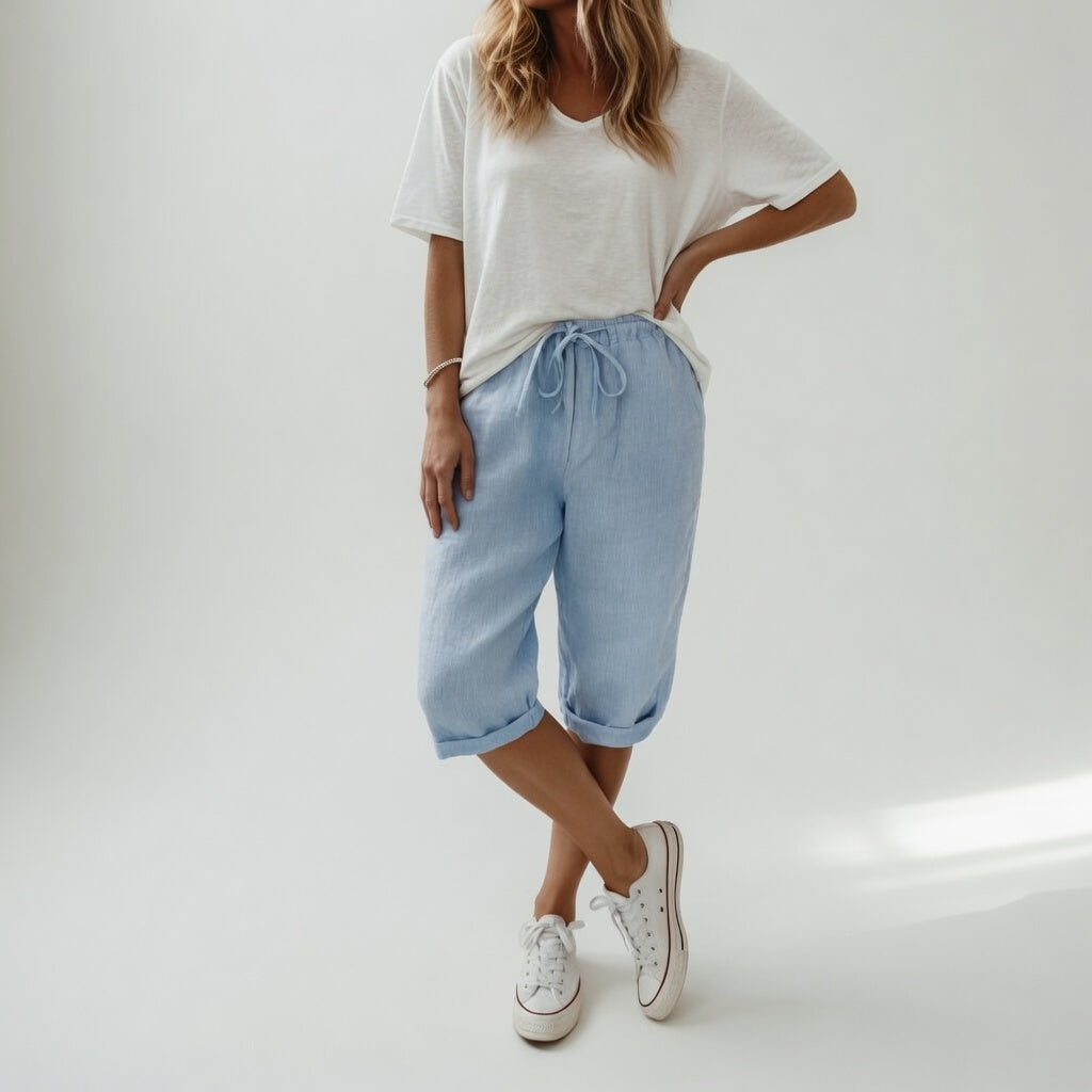 Ivarael | Atmungsaktive, Bequeme & Knielange Bermuda Shorts für Damen 1