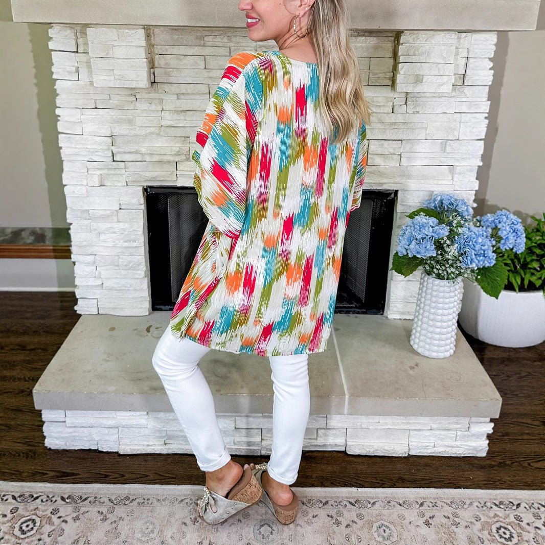 Jennifer | Elegantes und luftiges abstraktes Tunika-Top 3