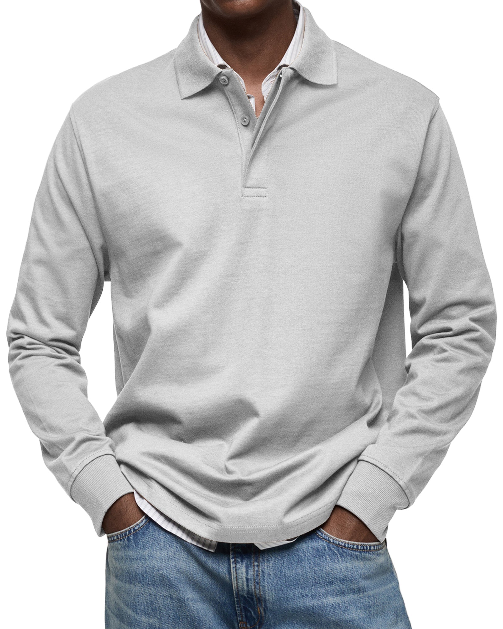Jovian | Bequemes Herren Poloshirt Langarm – Atmungsaktiv, Elegant & Vielseitig Kombinierbar 3