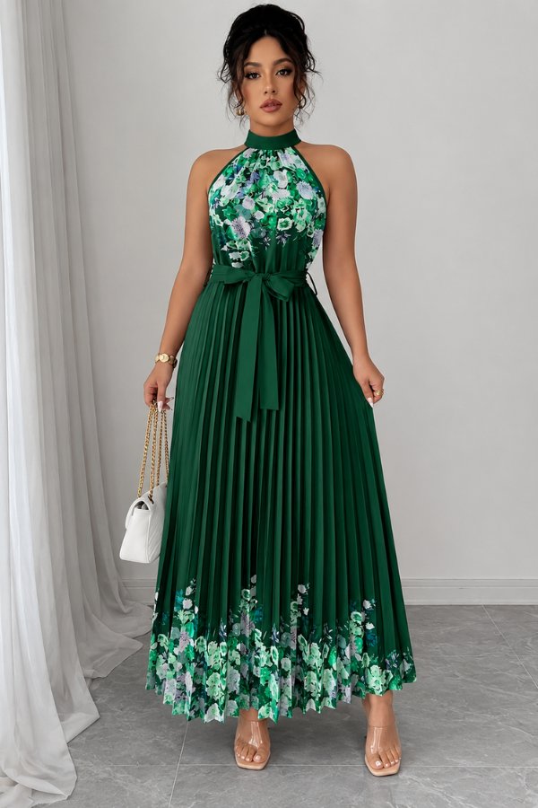 Julia | Romantisches, geblümtes Plissee-Midikleid 11
