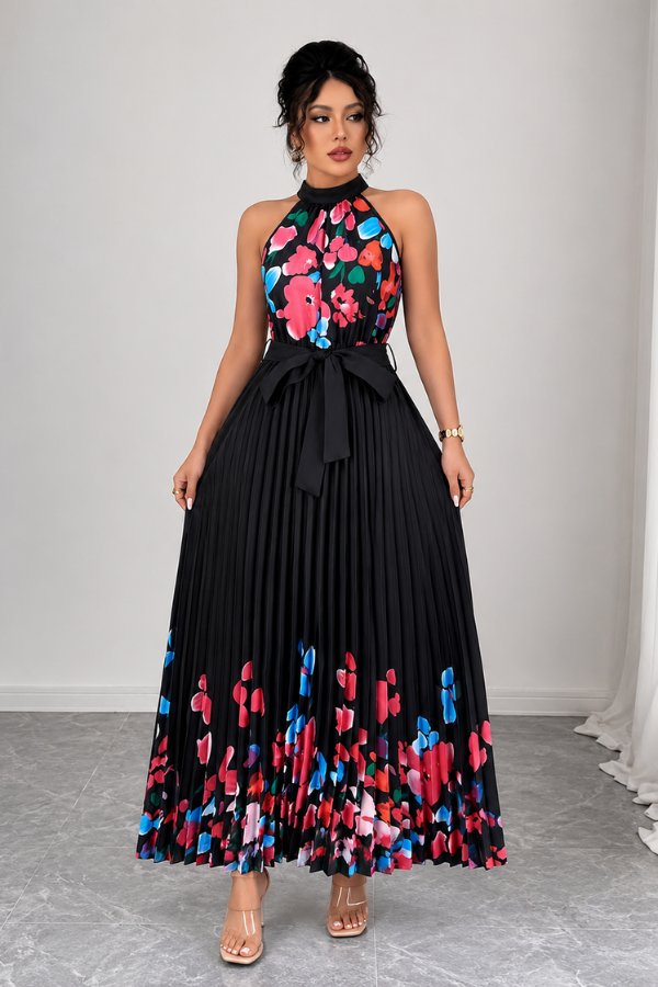 Julia | Romantisches, geblümtes Plissee-Midikleid 13