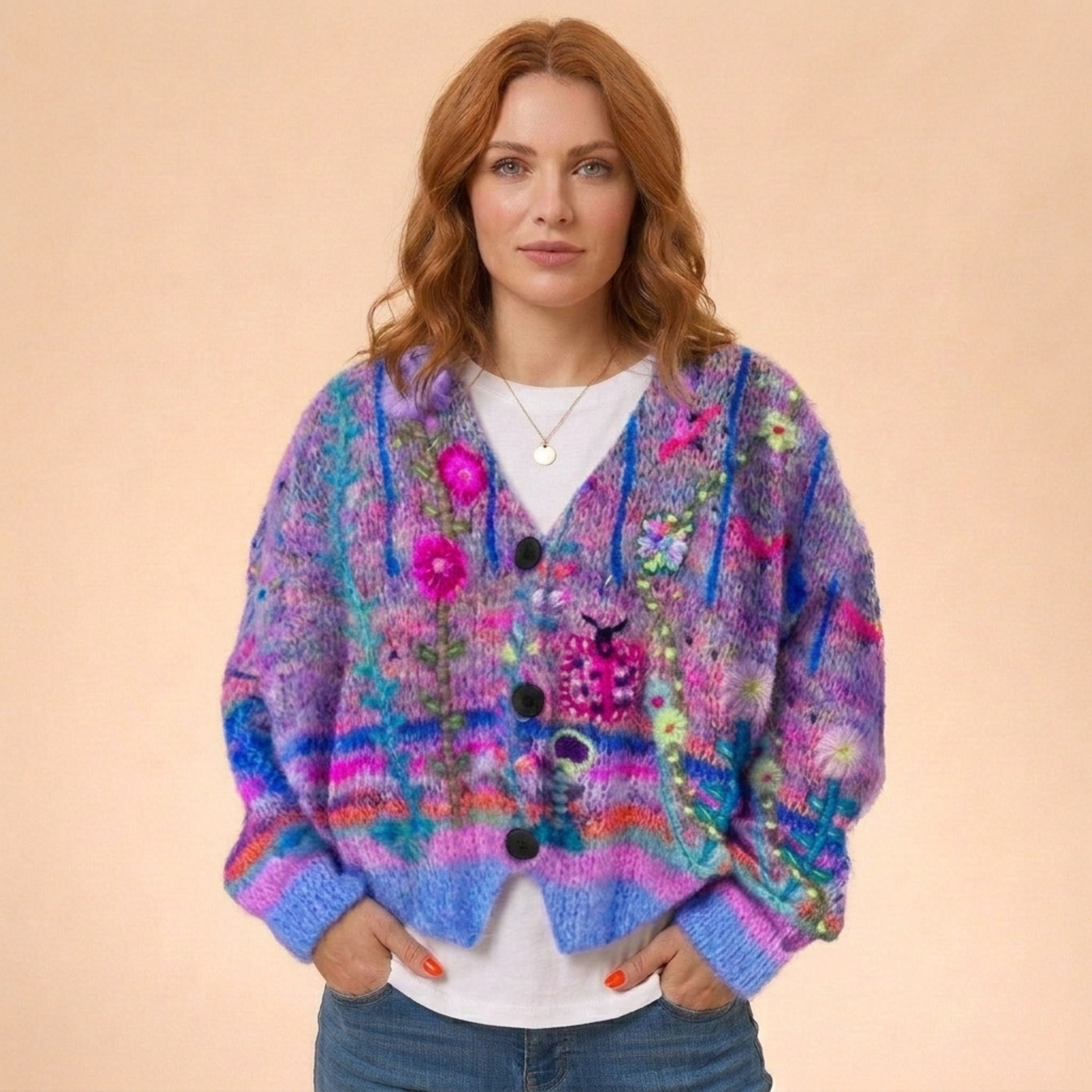 Juna | Damen Cardigan – Lange Strickjacke, Warm & Elegant 4