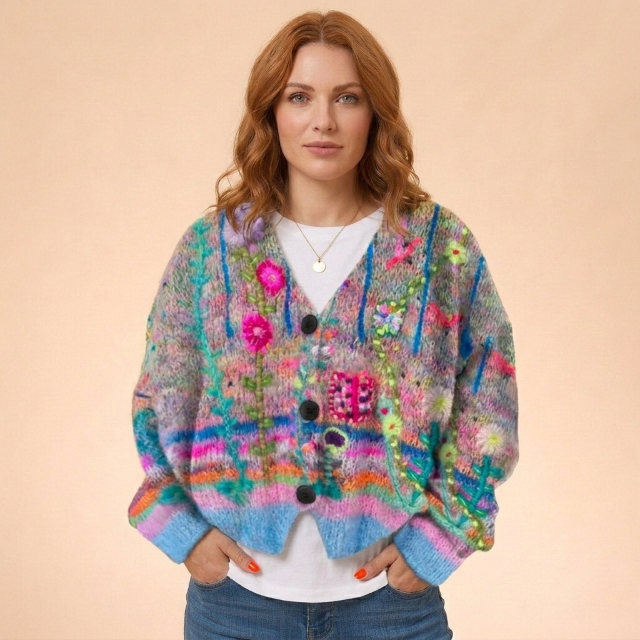 Juna | Damen Cardigan – Lange Strickjacke, Warm & Elegant 5