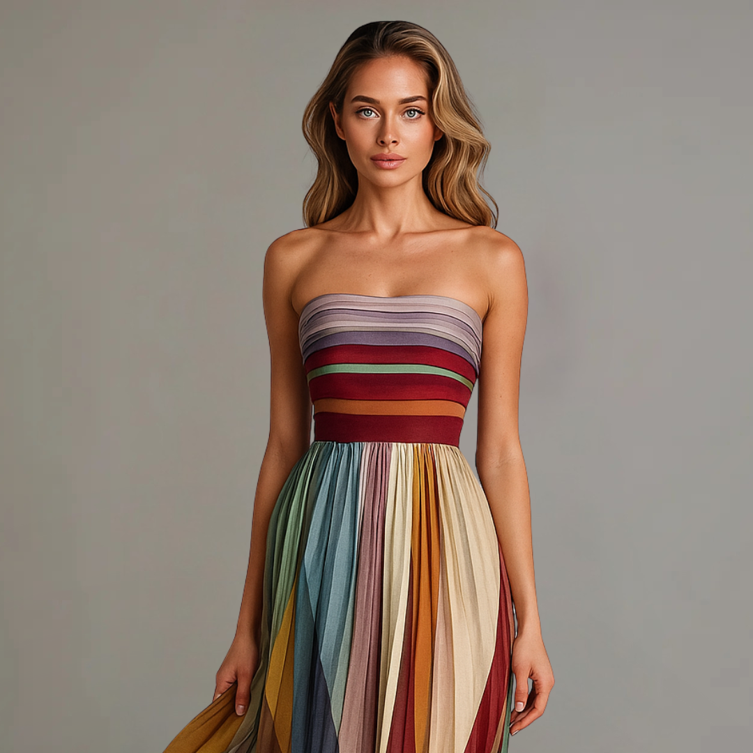 Juna | Farbenfrohes, Elegantes Sommer-Maxikleid für Damen – Perfekt für Lange Tage 1
