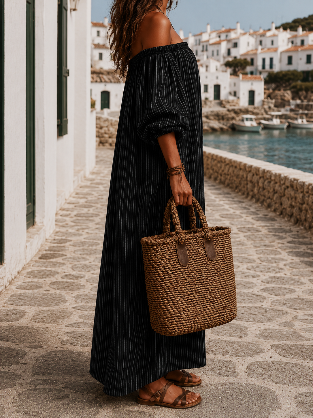 Kallista | Elegantes Maxikleid Sommer – Fließend, Atmungsaktiv & Langarm Damen Kleid 6