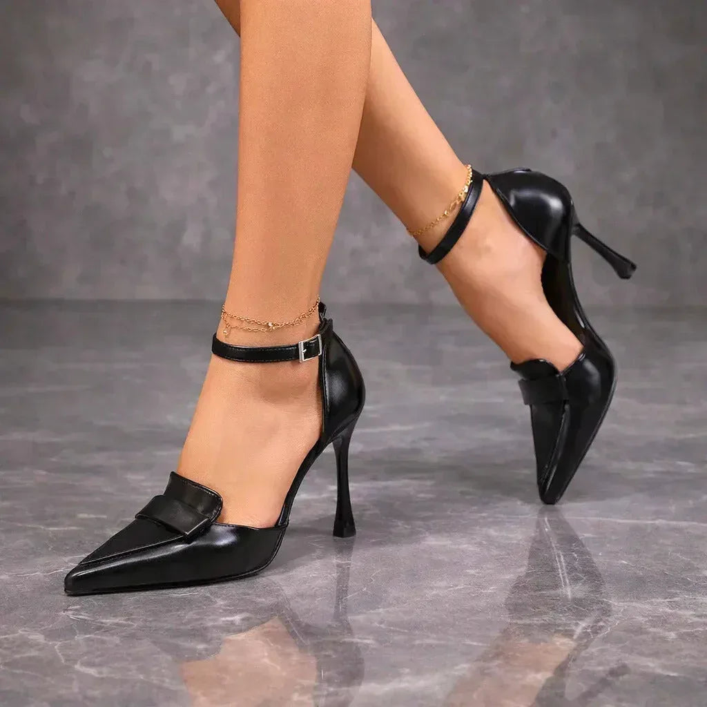 Lavinia | Elegante Damen-Absätze mit Knöchelriemen & Spitzem Zehendesign 3
