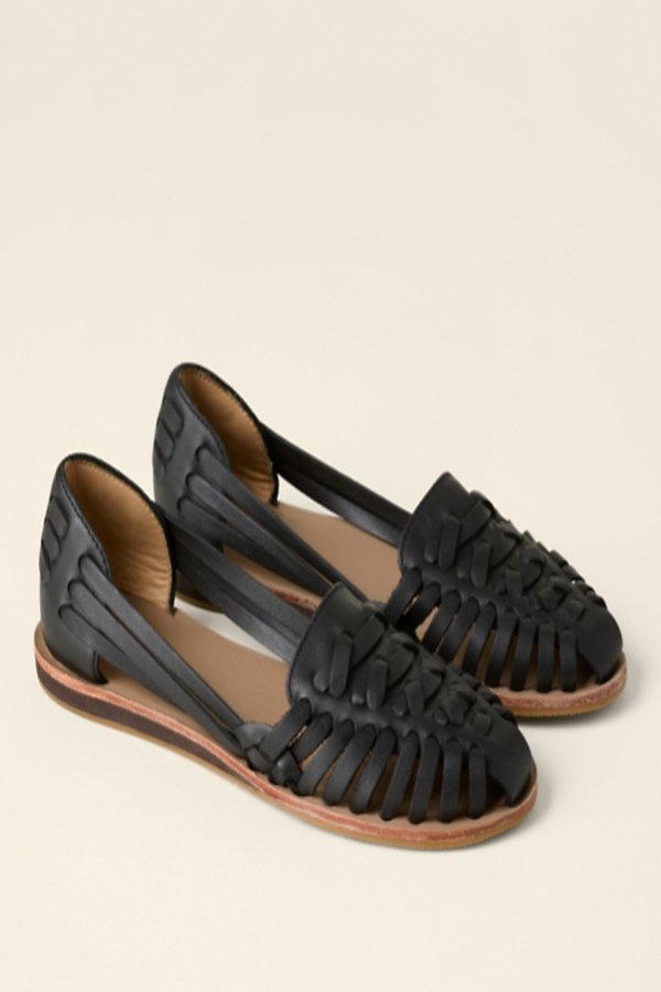 Lena | Handgefertigte bequeme Sandalen aus gewebtem Leder 0