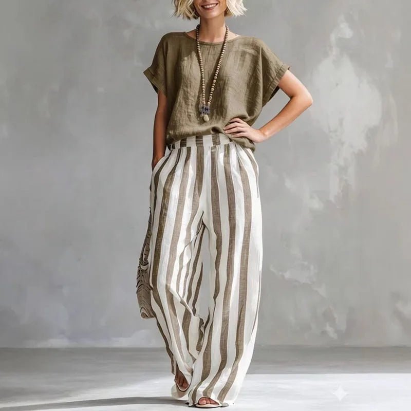 Lina | Elegantes Leinen Set Damen – Atmungsaktiv & Entspanntes Twin Set für Stilbewusste 2