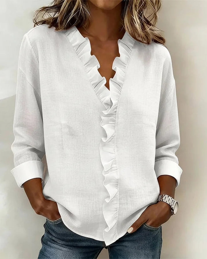 Livia | Elegante Bluse mit V-Ausschnitt für festliche Anlässe 1