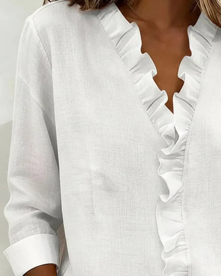 Livia | Elegante Bluse mit V-Ausschnitt für festliche Anlässe 5