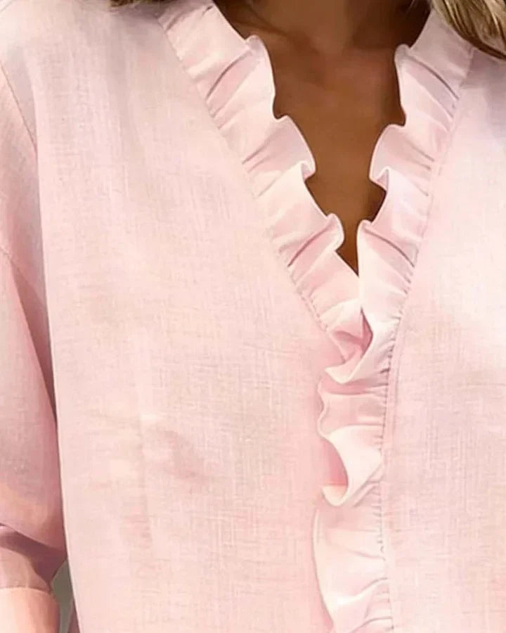 Livia | Elegante Bluse mit V-Ausschnitt für festliche Anlässe 8