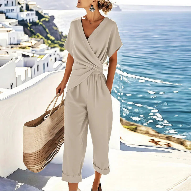 Livia | Eleganter Damen Zweiteiler Set mit Wickeloberteil 0