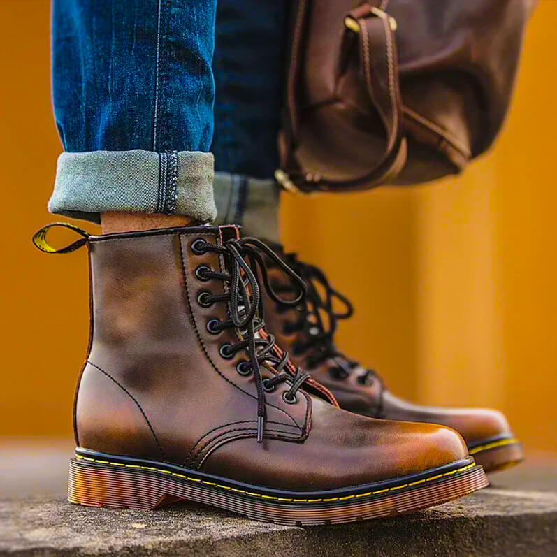 Logan | Vintage-Schnürstiefel aus echtem Leder 3
